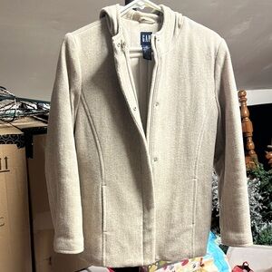 GAP Tan Lightweight Shirt Jacket Tailored Modern Design
